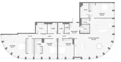 Продажа квартиры площадью 259 м² 19 этаж в SkyView по адресу Пресня, г Москва, ул Дружинниковская, д 15А
