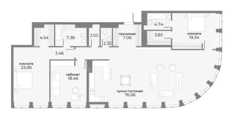 Продажа квартиры площадью 175.78 м² 13 этаж в SkyView по адресу Пресня, г Москва, ул Дружинниковская, д 15А